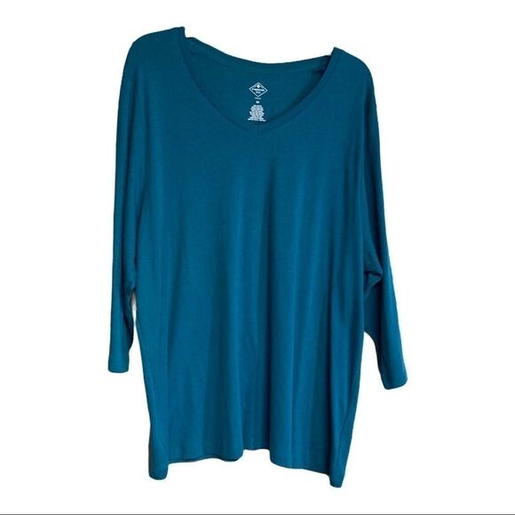 ST. JOHN’S BAY women’s pullover shirt green,3X - Picture 1 of 9